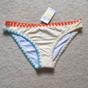 NWT Lucky Brand Night Dreamer Shell Stitch Bikini Bottom, Medium